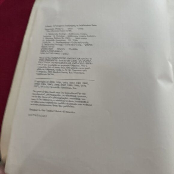 CHEMICAL BASIS OF LIFE: INTRODUCTION TO MOLECULAR & CELL BIOLOGY HC(FC-39-2) - Picture 10 of 10